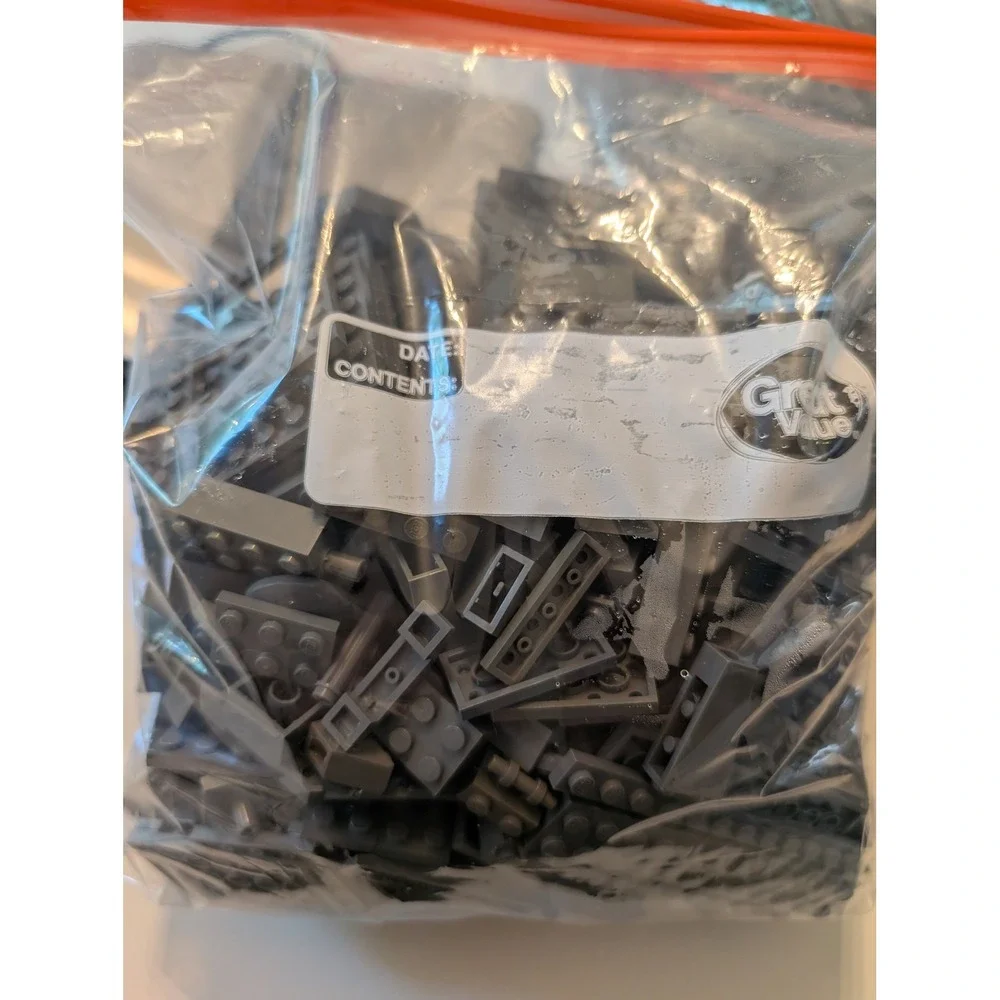 LEGO Bulk Bricks Pieces Over 2lbs Light Gray Mixed Lot